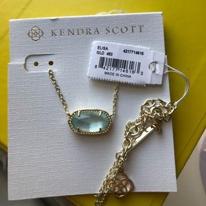 Kendra Scott Elisa Gold Blue Illusion Necklace
